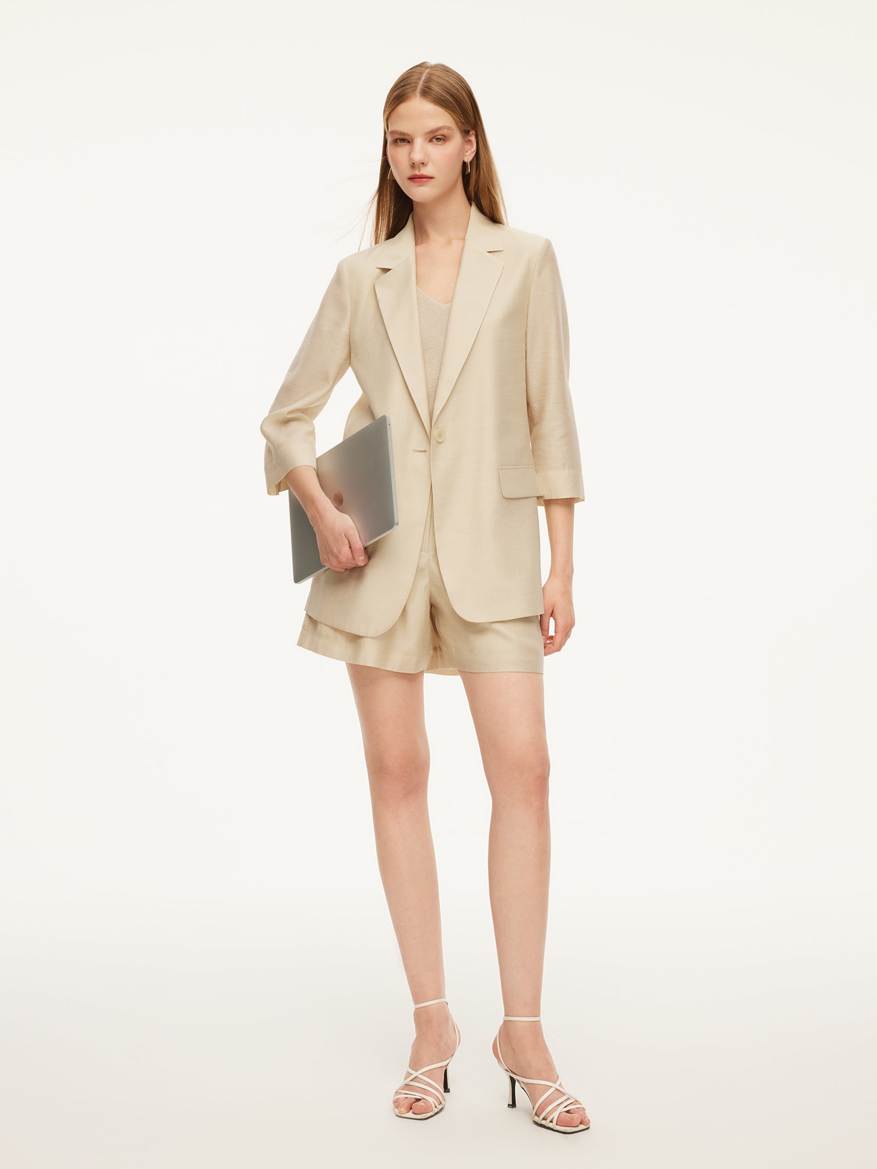 Tencel-Acetate 3/4 Blazer