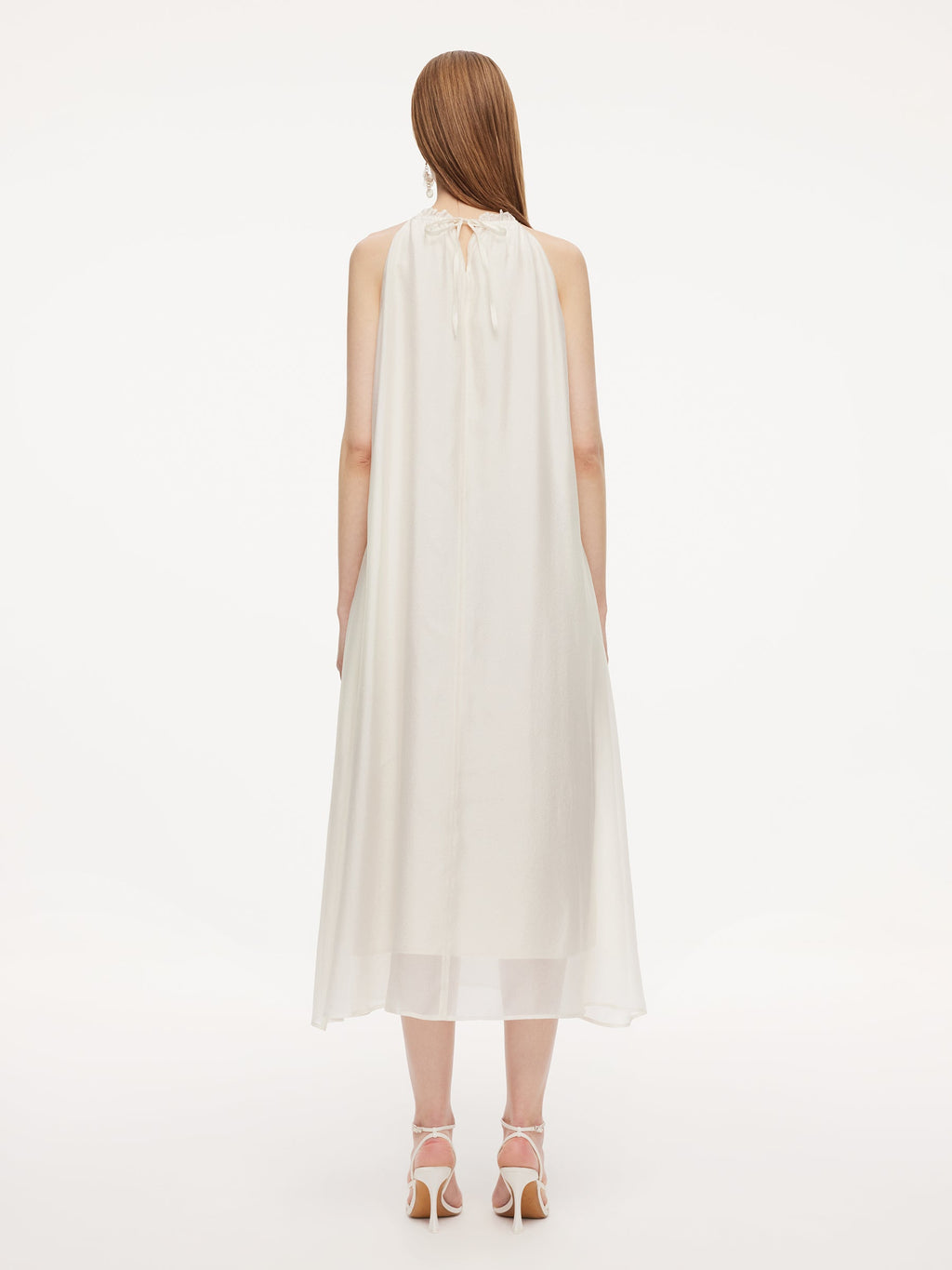 Halter Ruffle Maxi Dress