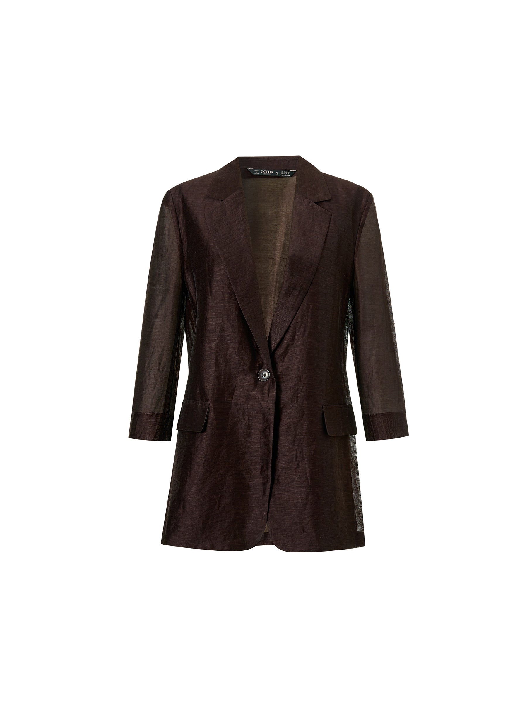 Tencel Linen 3/4 Sleeve Blazer