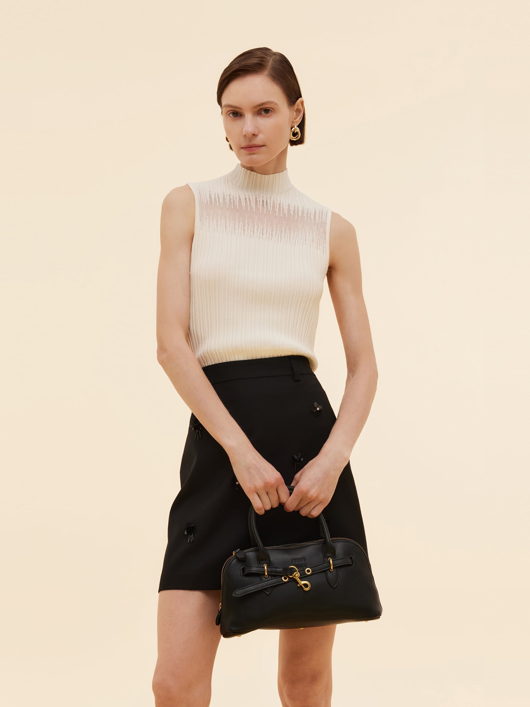 Lace-Textured Tencel Tank
