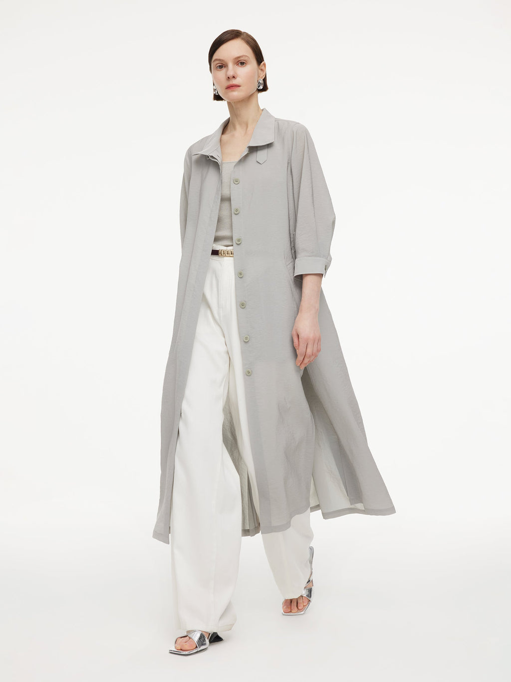 Triacetate Drape Trench