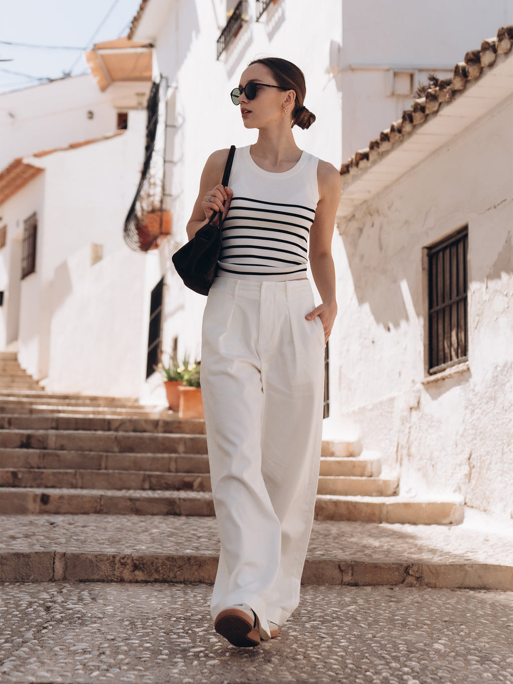 Oil-Resistant Wide Leg Jeans