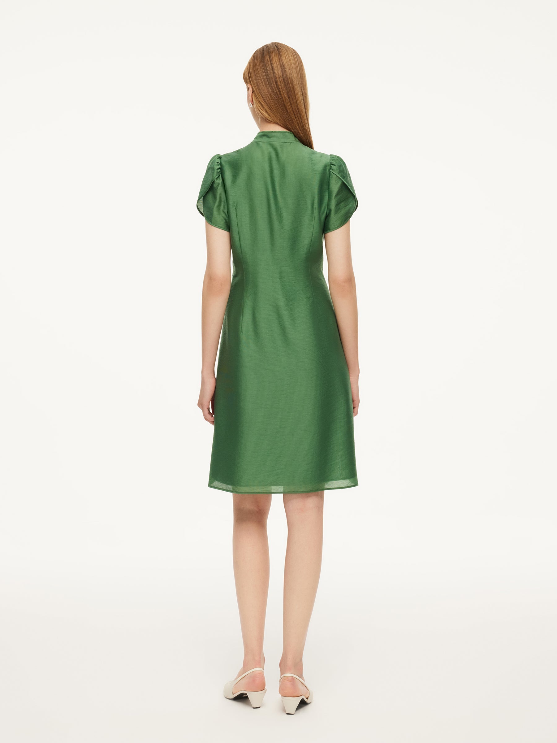 Tencel Qipao Mini Dress