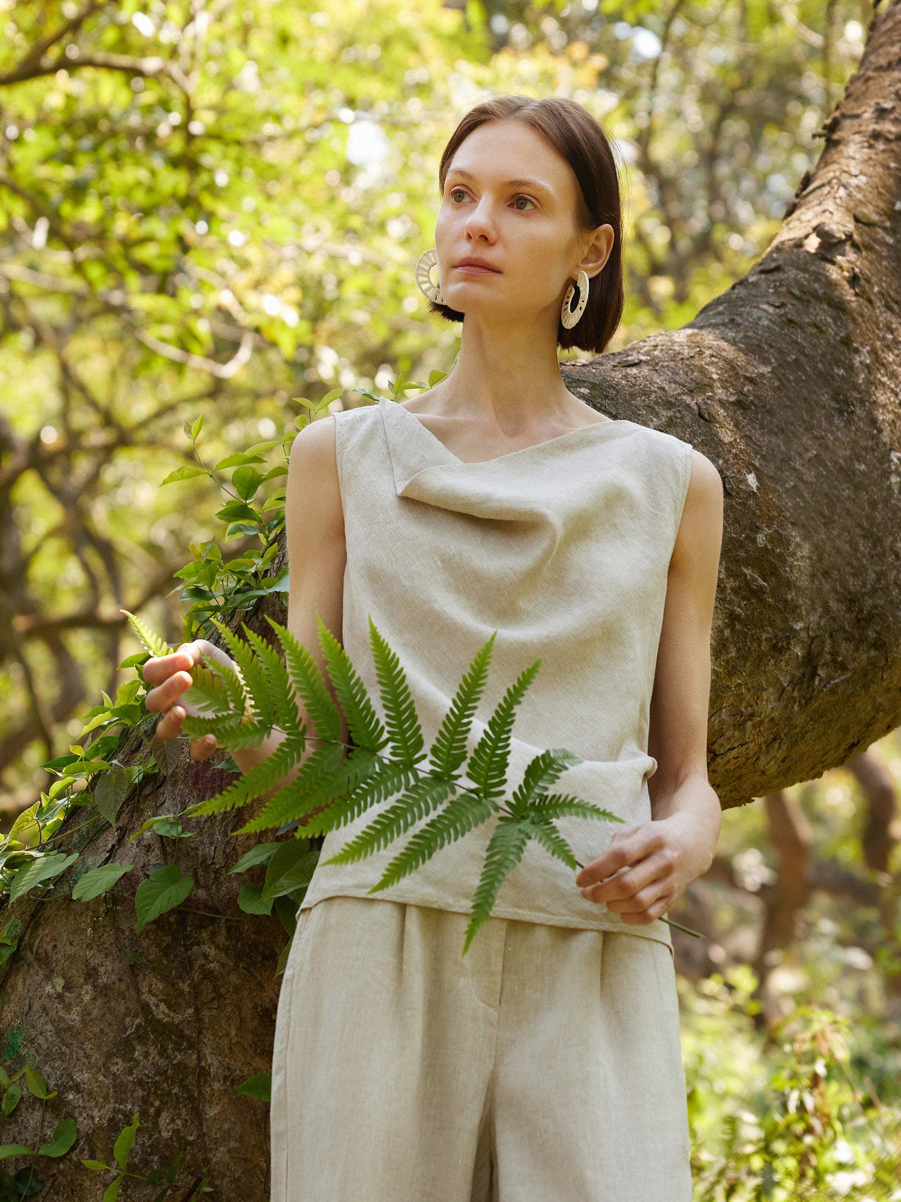 Cowl Neck Feminine Top