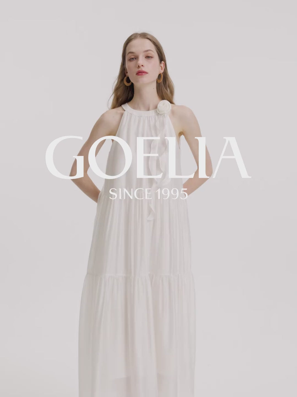 Tencel Halter Romantic Dress