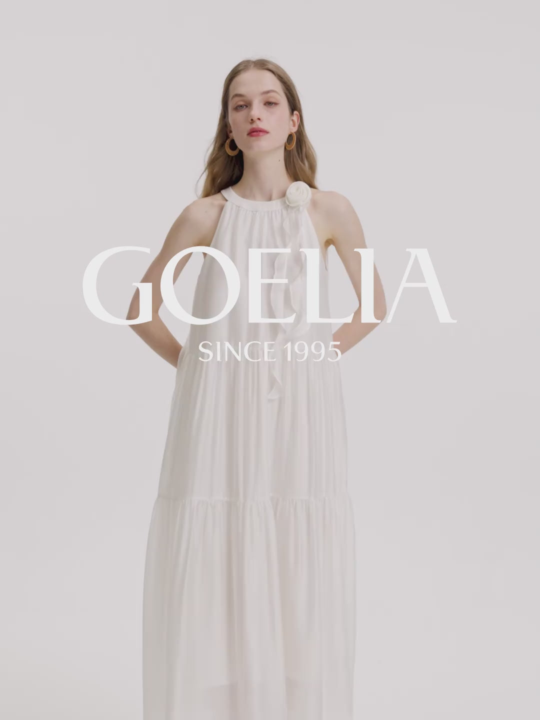 Tencel Halter Romantic Dress