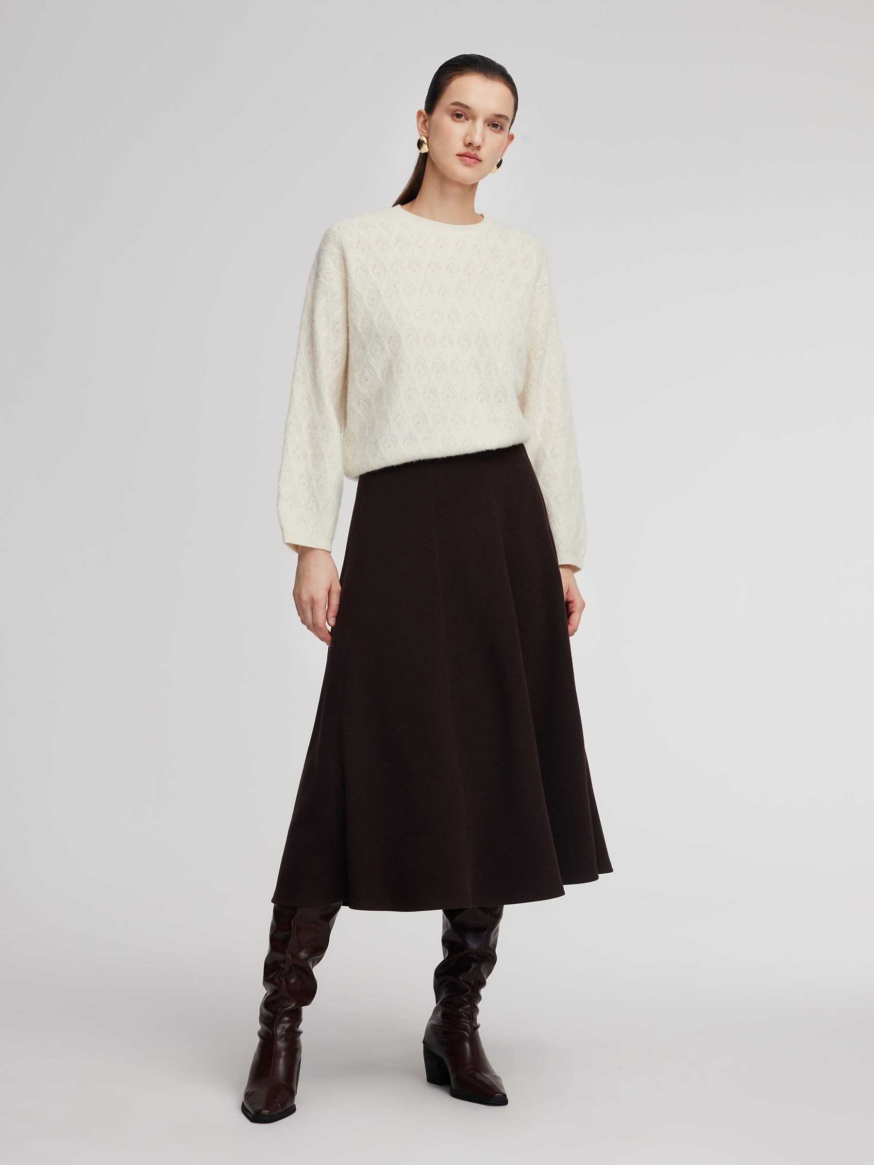 Brushed Wool Cashmere Sweater