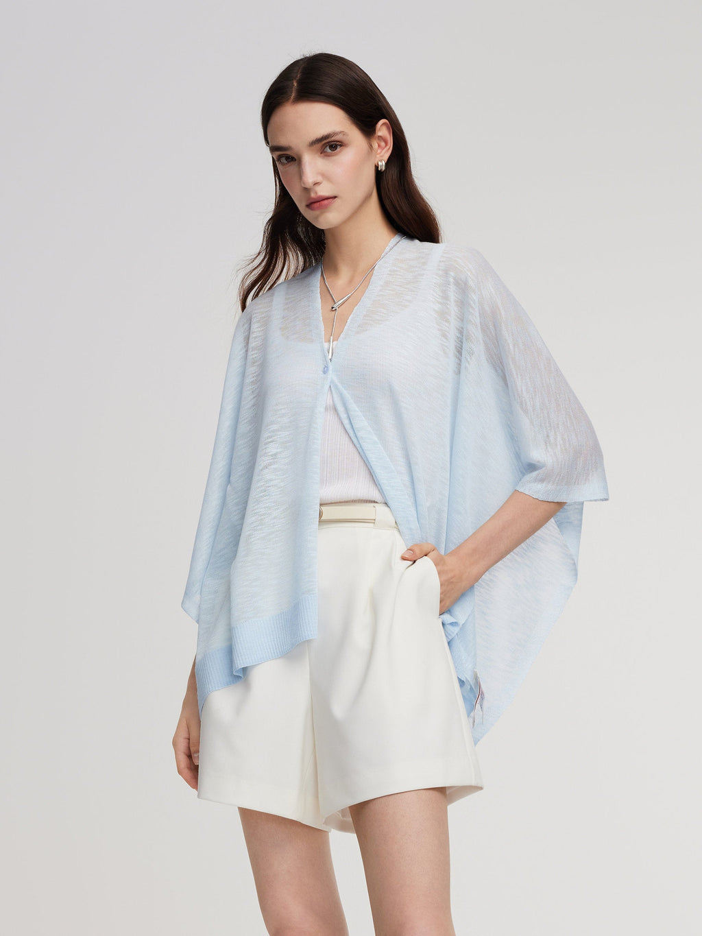 Seamless Viscose Poncho