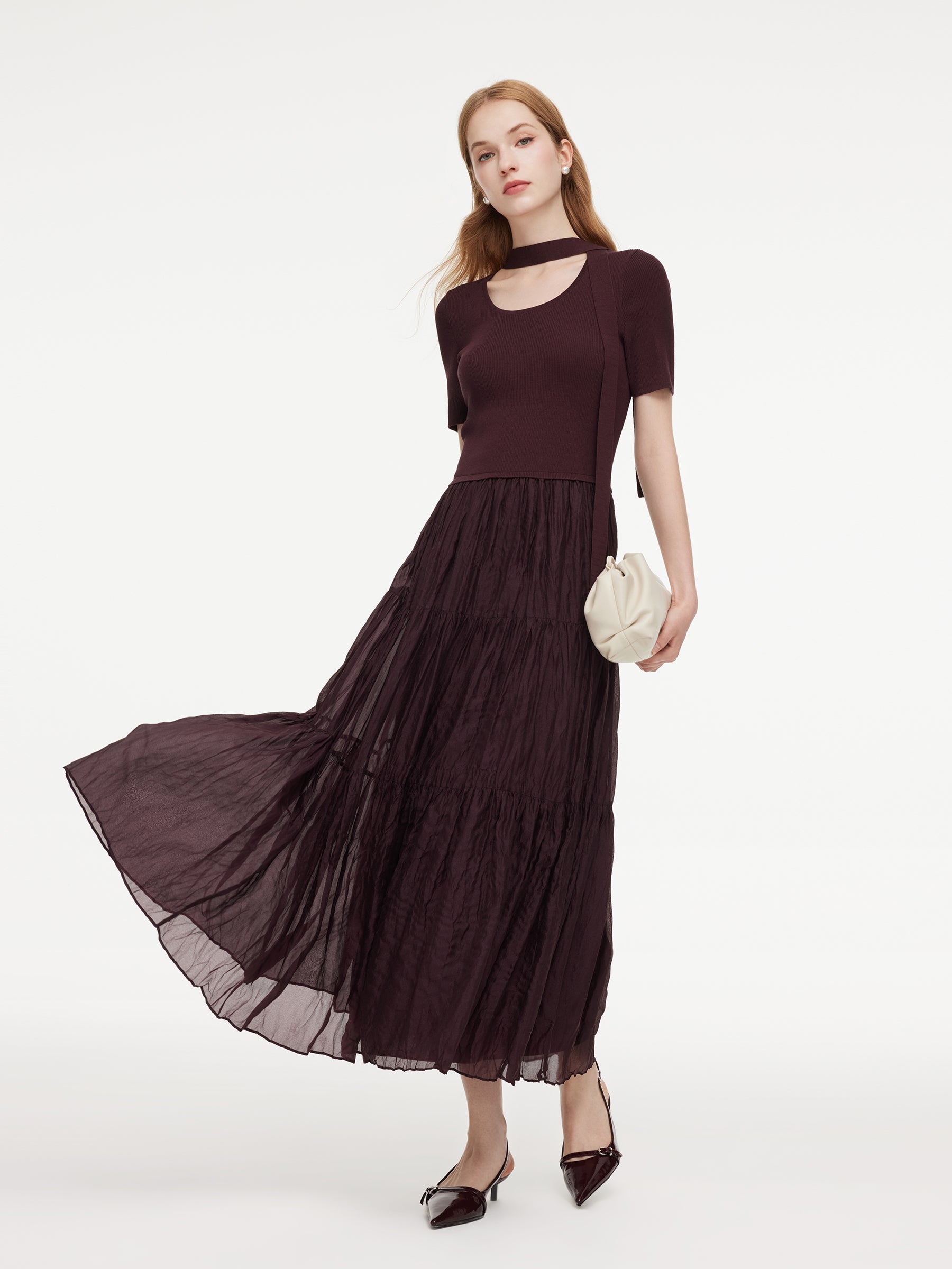 Tencel Tiered Maxi Dress