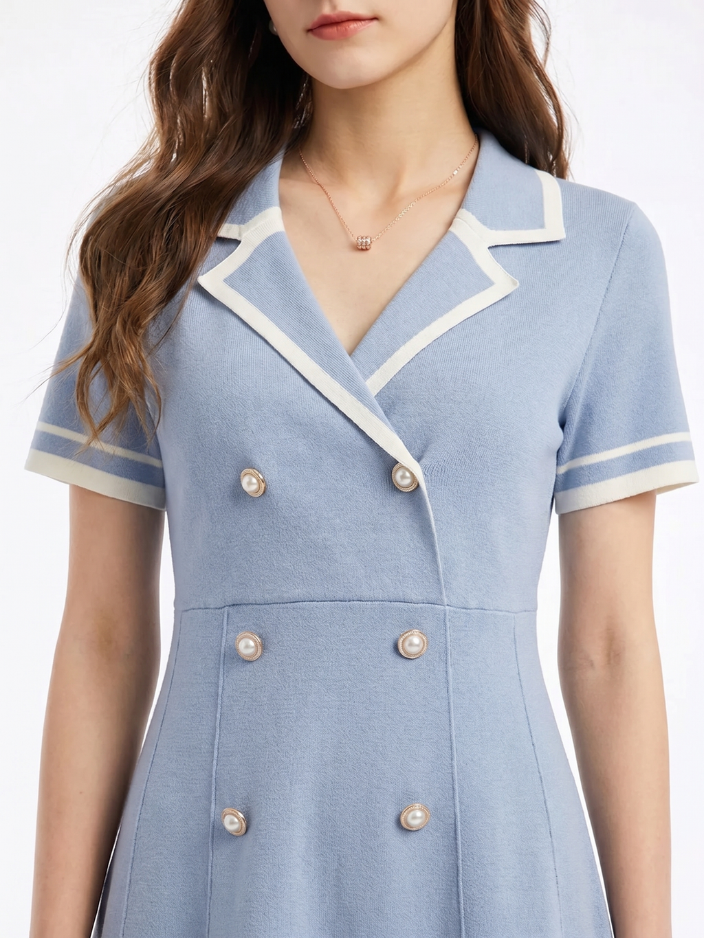 Tencel Lapel Knit Dress