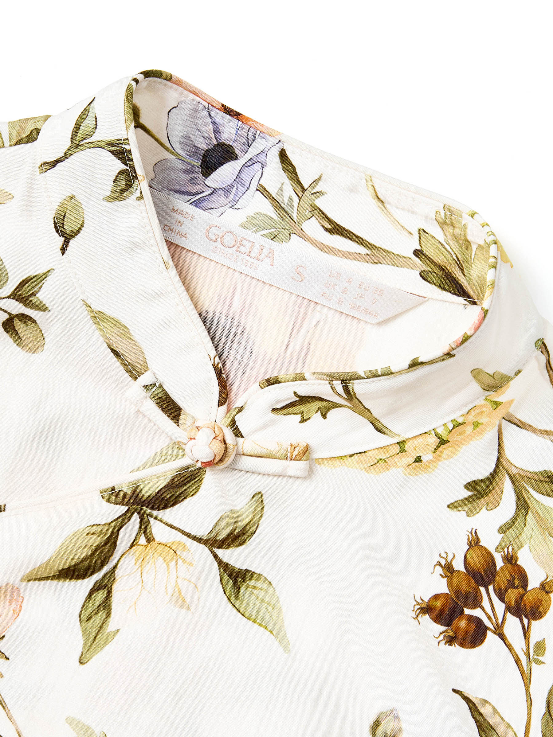 Floral Mandarin Maxi Dress