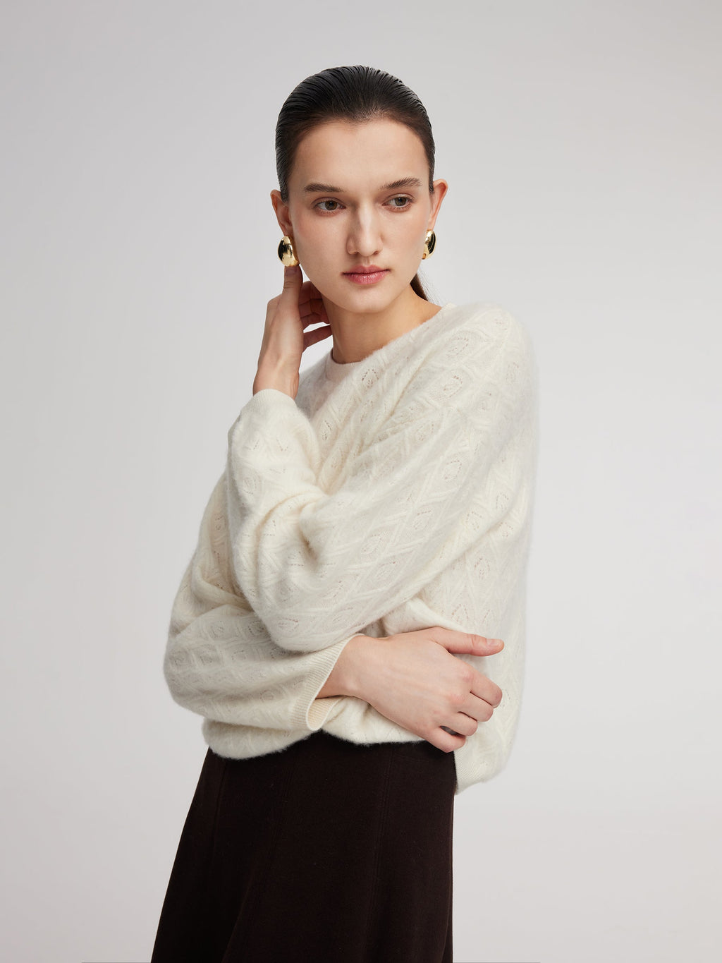 Brushed Wool Cashmere Sweater
