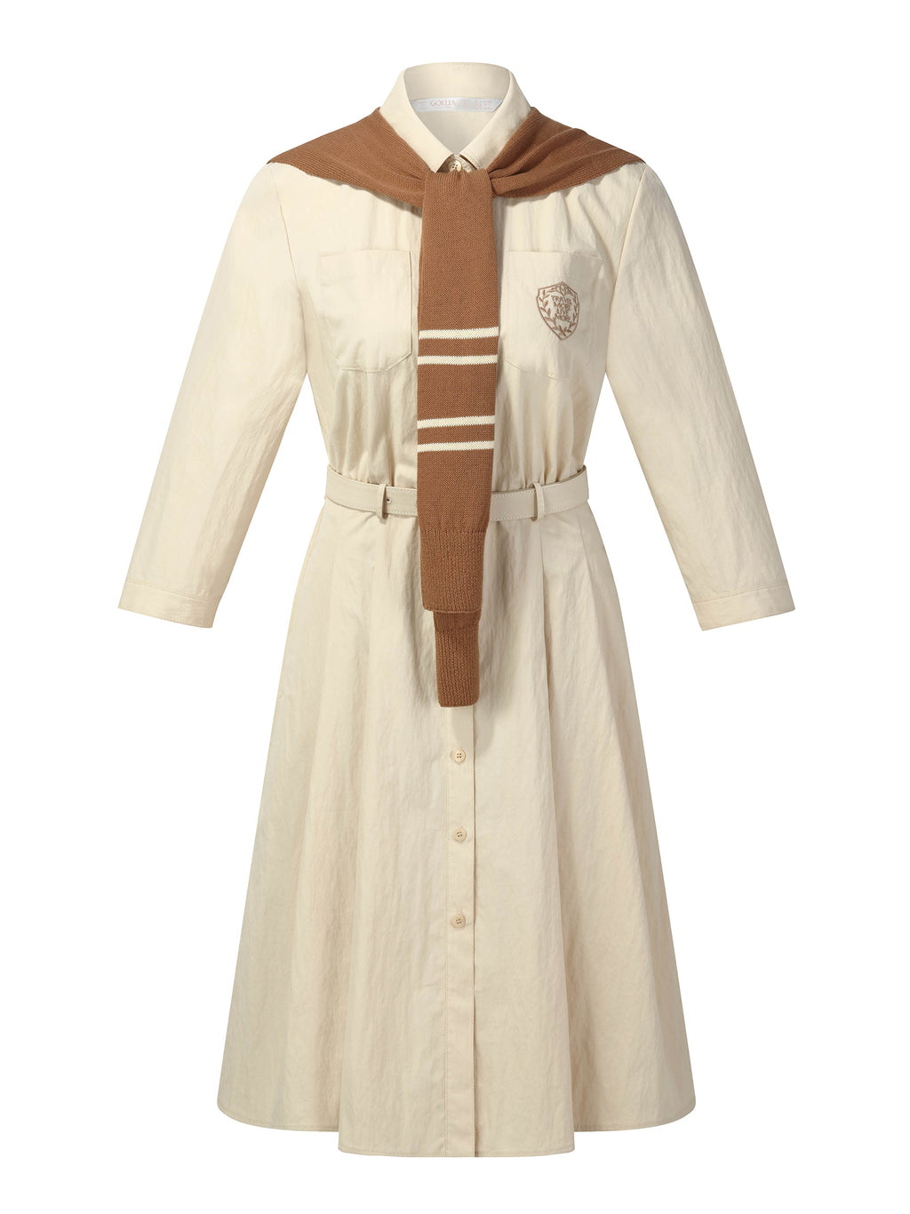 Cotton Embroidered Shirt Dress