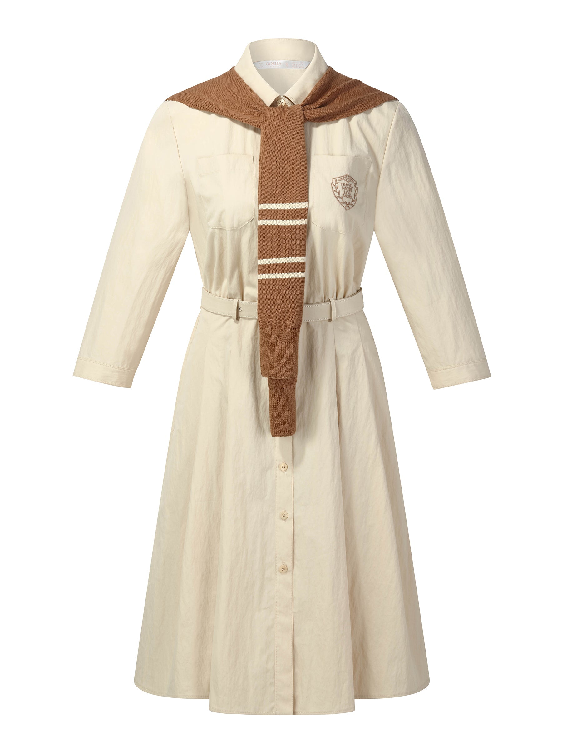Cotton Embroidered Shirt Dress