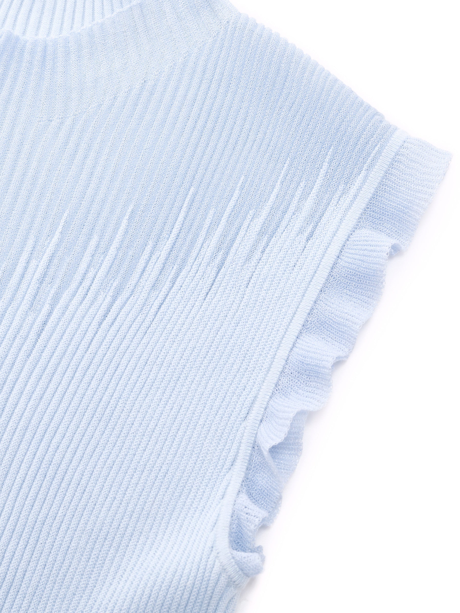 Mock-Neck Ruffle Tank