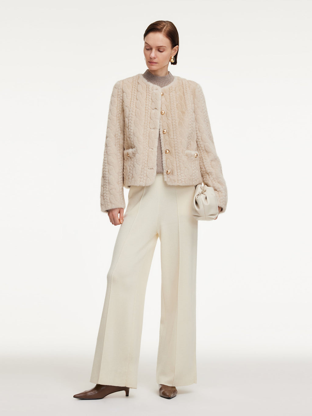 Eco-Fur Cropped Coat