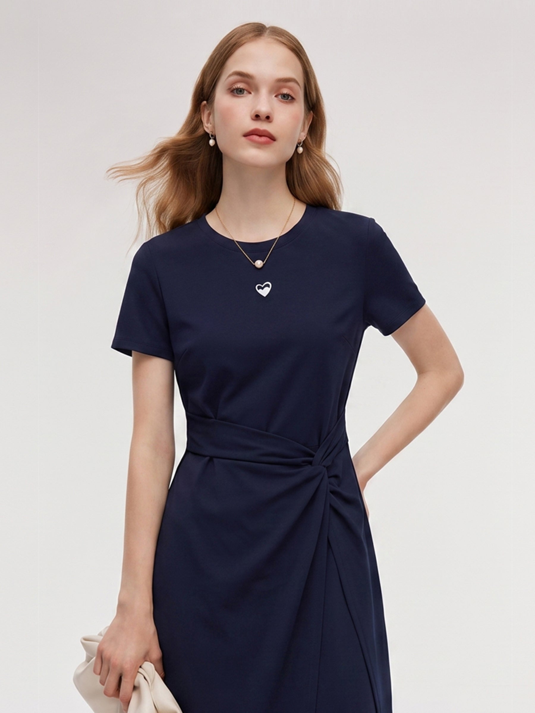 Heart Print Knit Dress