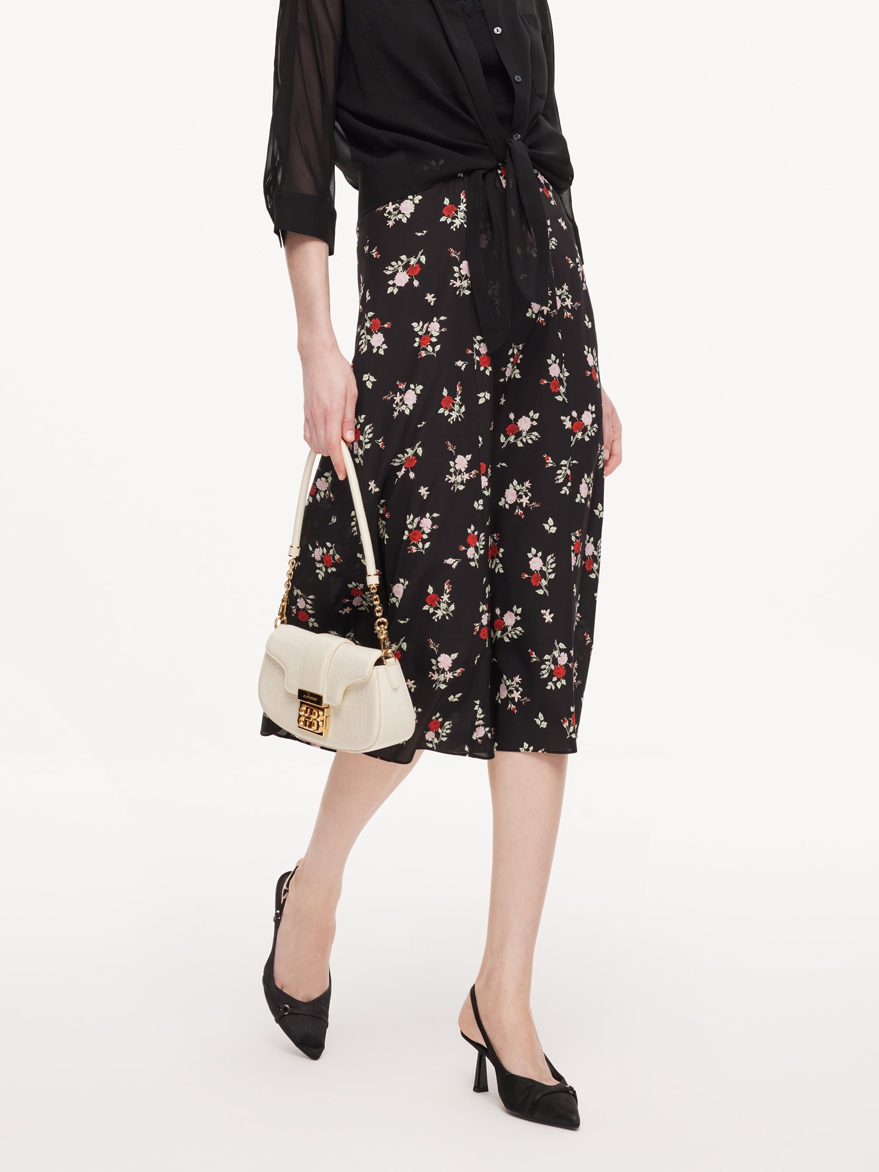 Eight-Panel Hidden-Waist Skirt