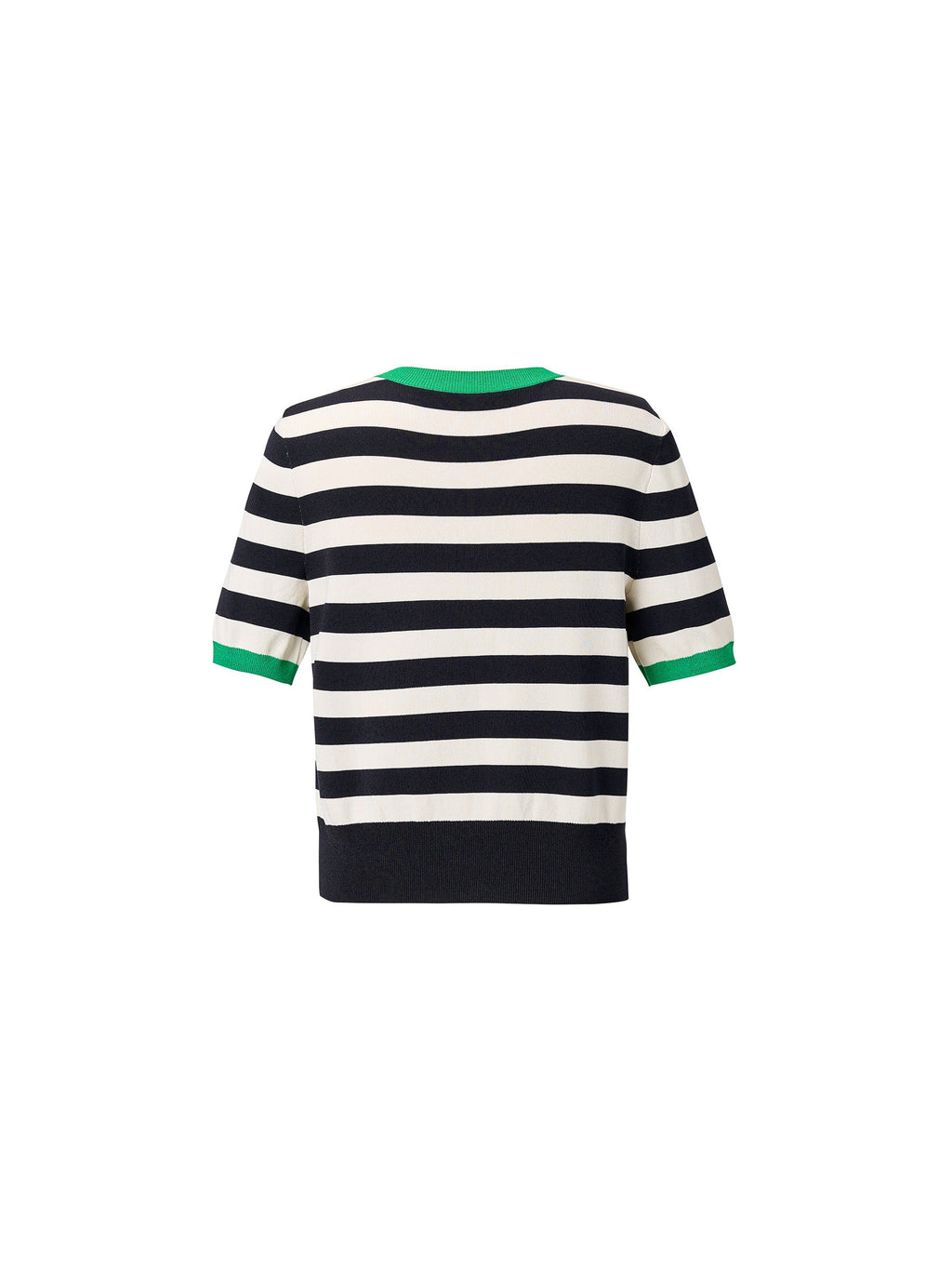 Striped Embroidered Cardigan