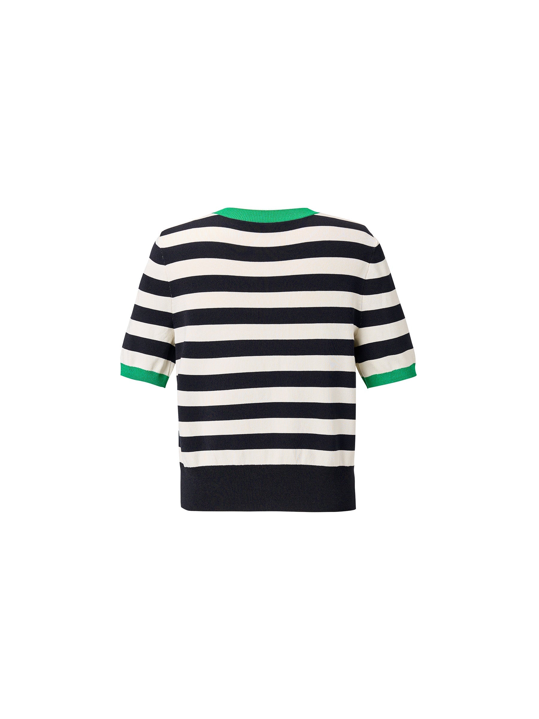 Striped Embroidered Cardigan