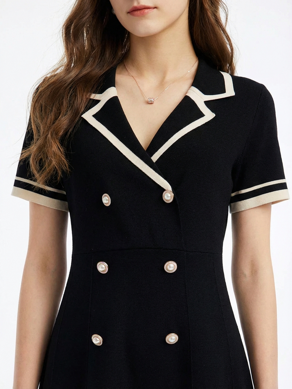 Tencel Lapel Knit Dress