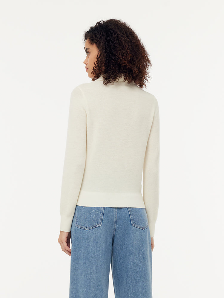 100% Wool Half-Turtleneck Sweater