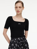 Satin Bow Coquette Knit