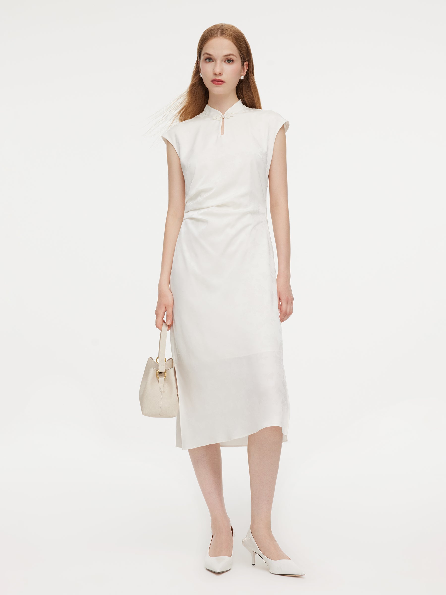Jacquard Butterfly Qipao Dress