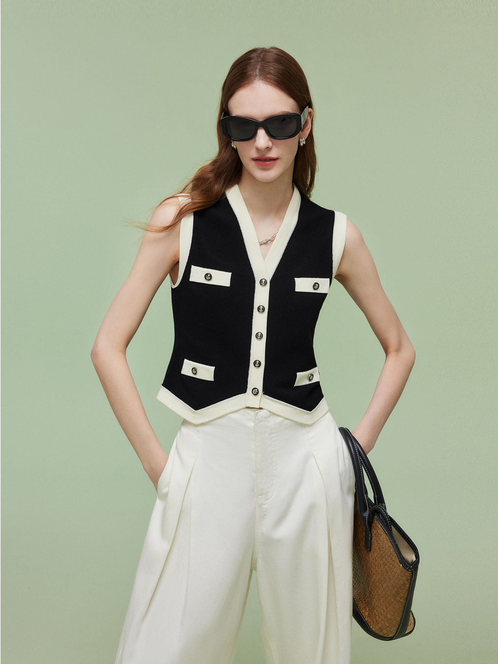 Tencel Micro-Elastic Knit Vest