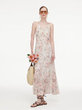 Mulberry Silk Watercolor Print Dress