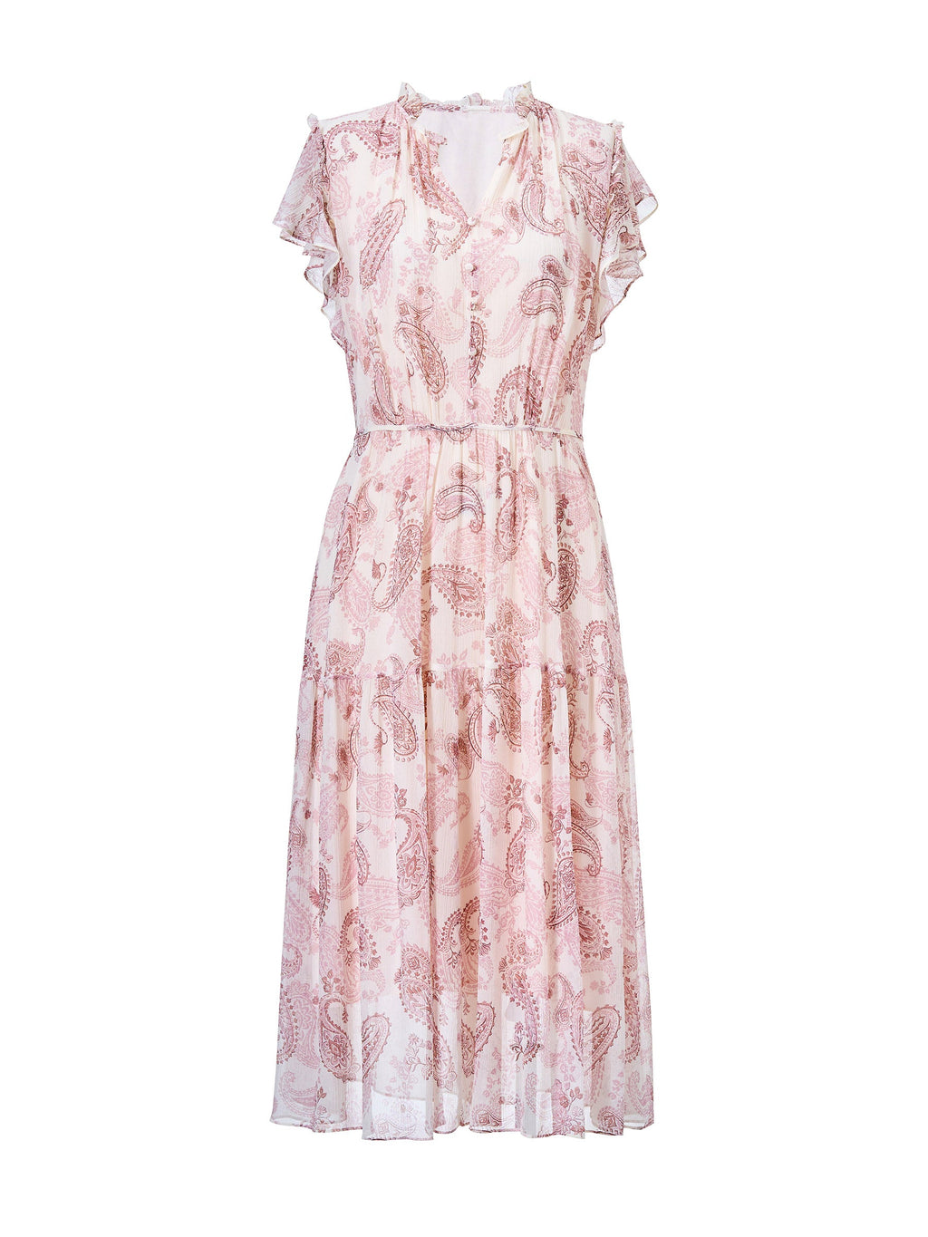 Back-Tie Ruffle Sleeve Dress
