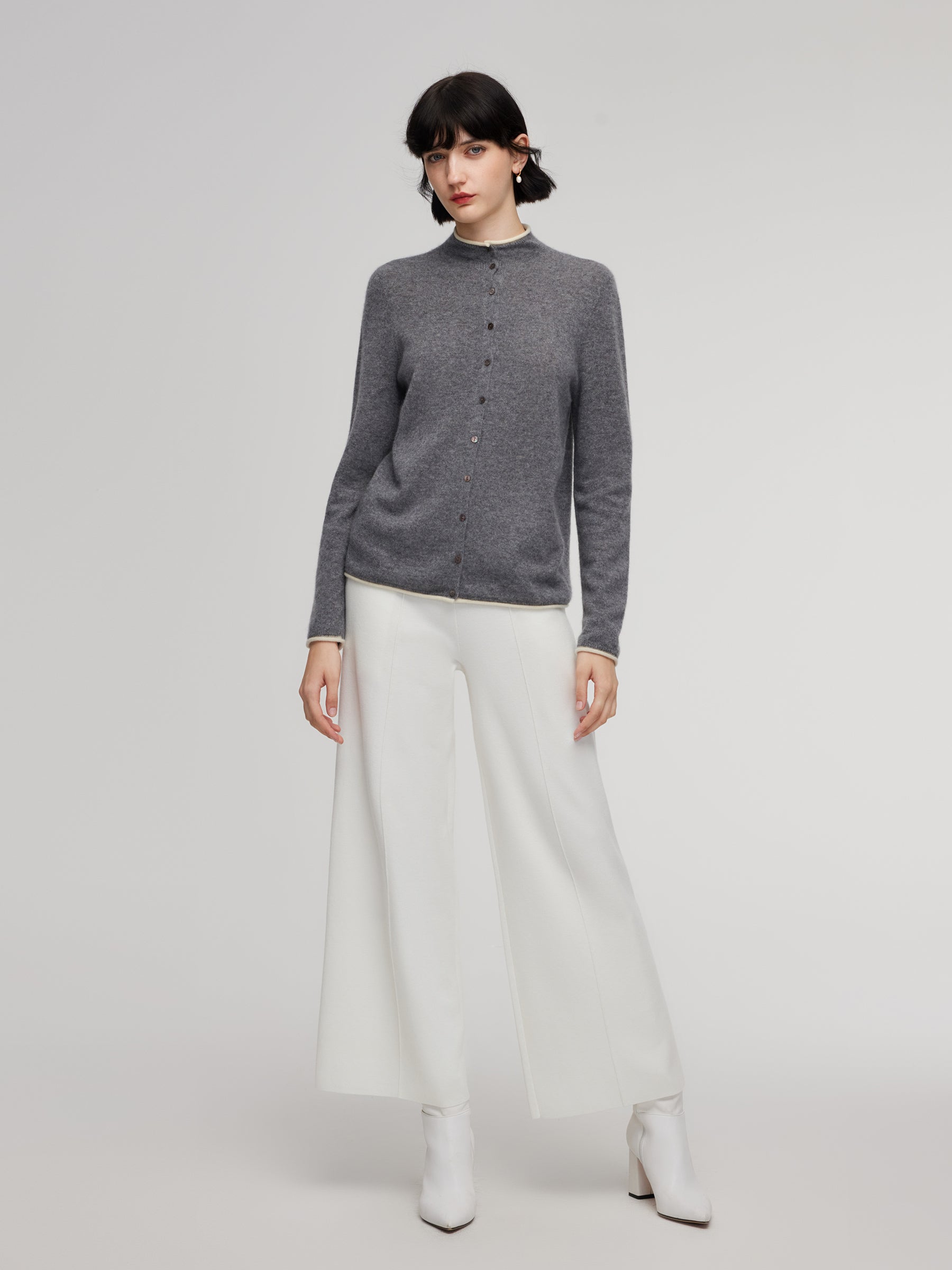 Shell Button Refined Cardigan
