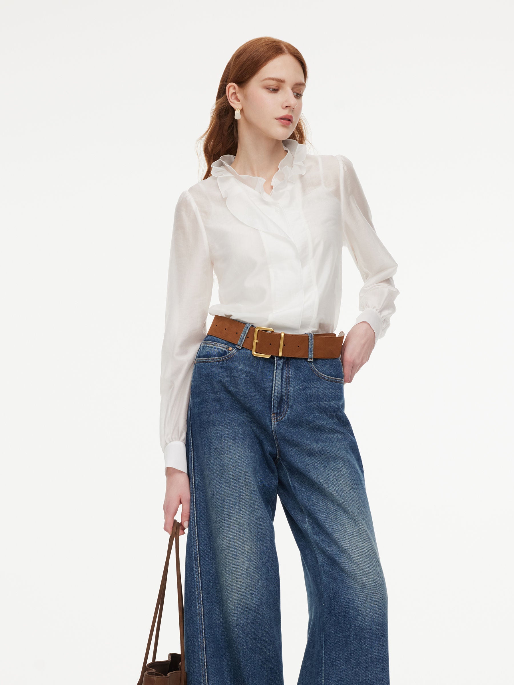 Tencel Ruffle Shirt