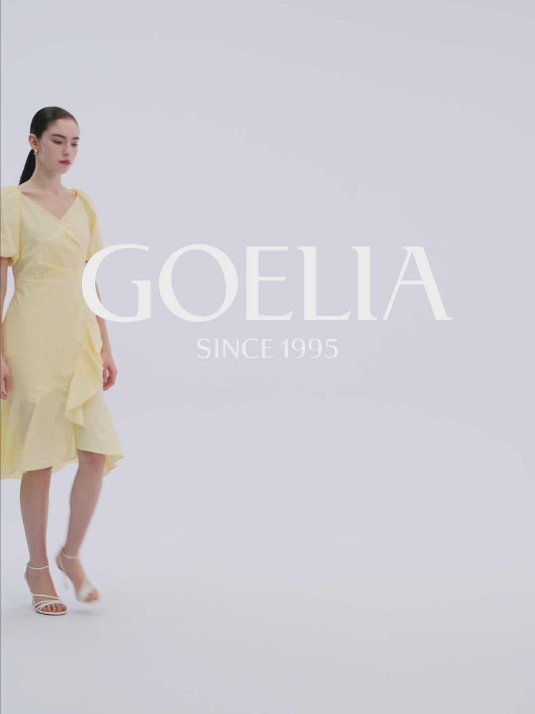 Cotton Wrap V-Neck Midi Dress