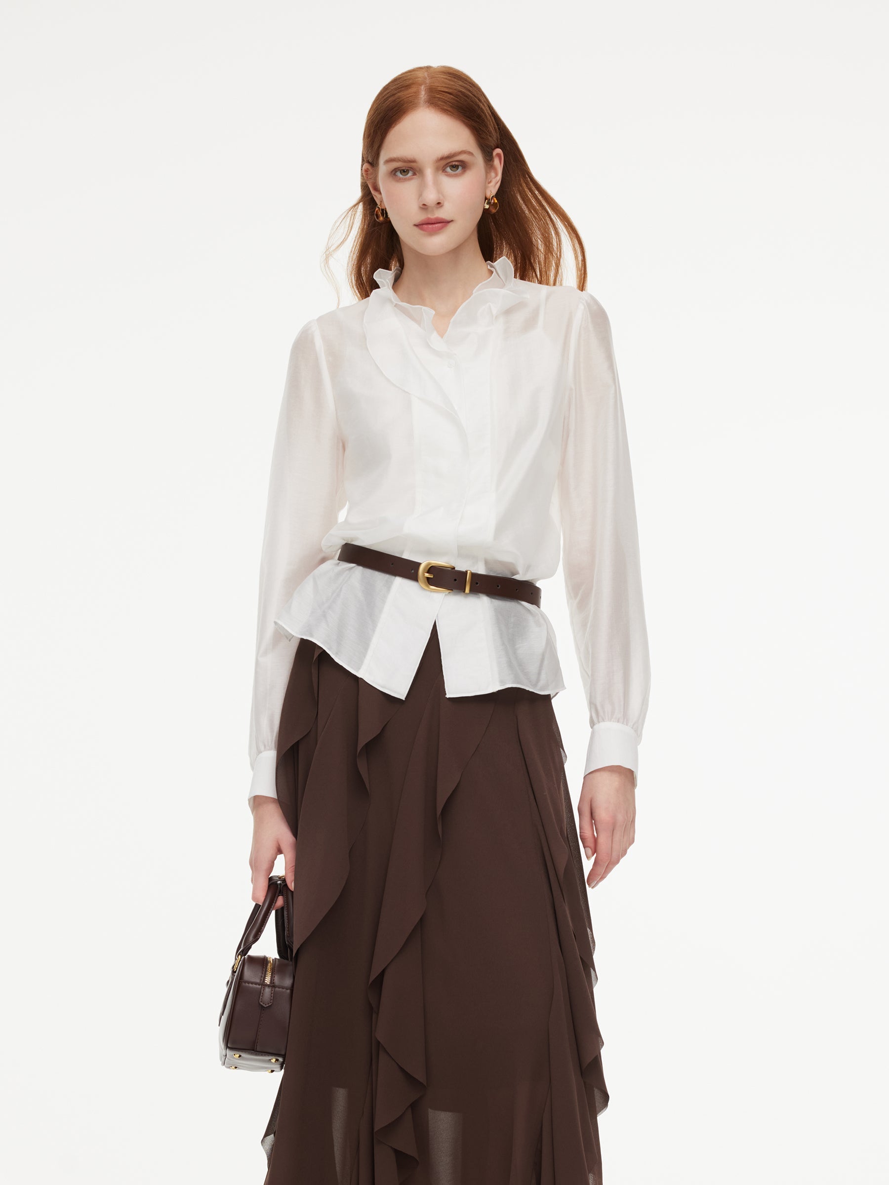 Tencel Ruffle Shirt