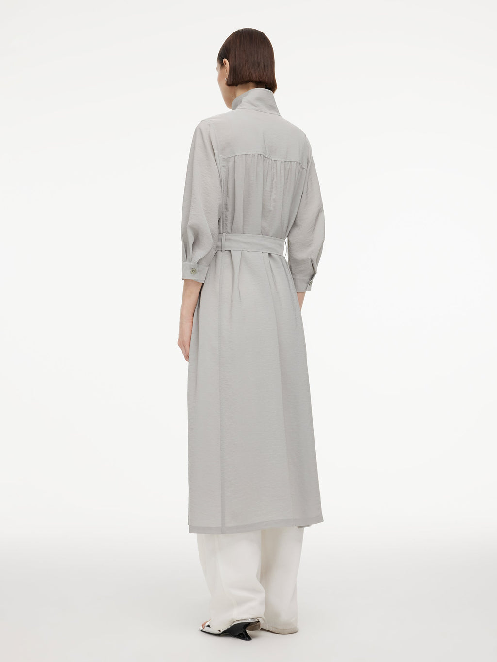 Triacetate Drape Trench
