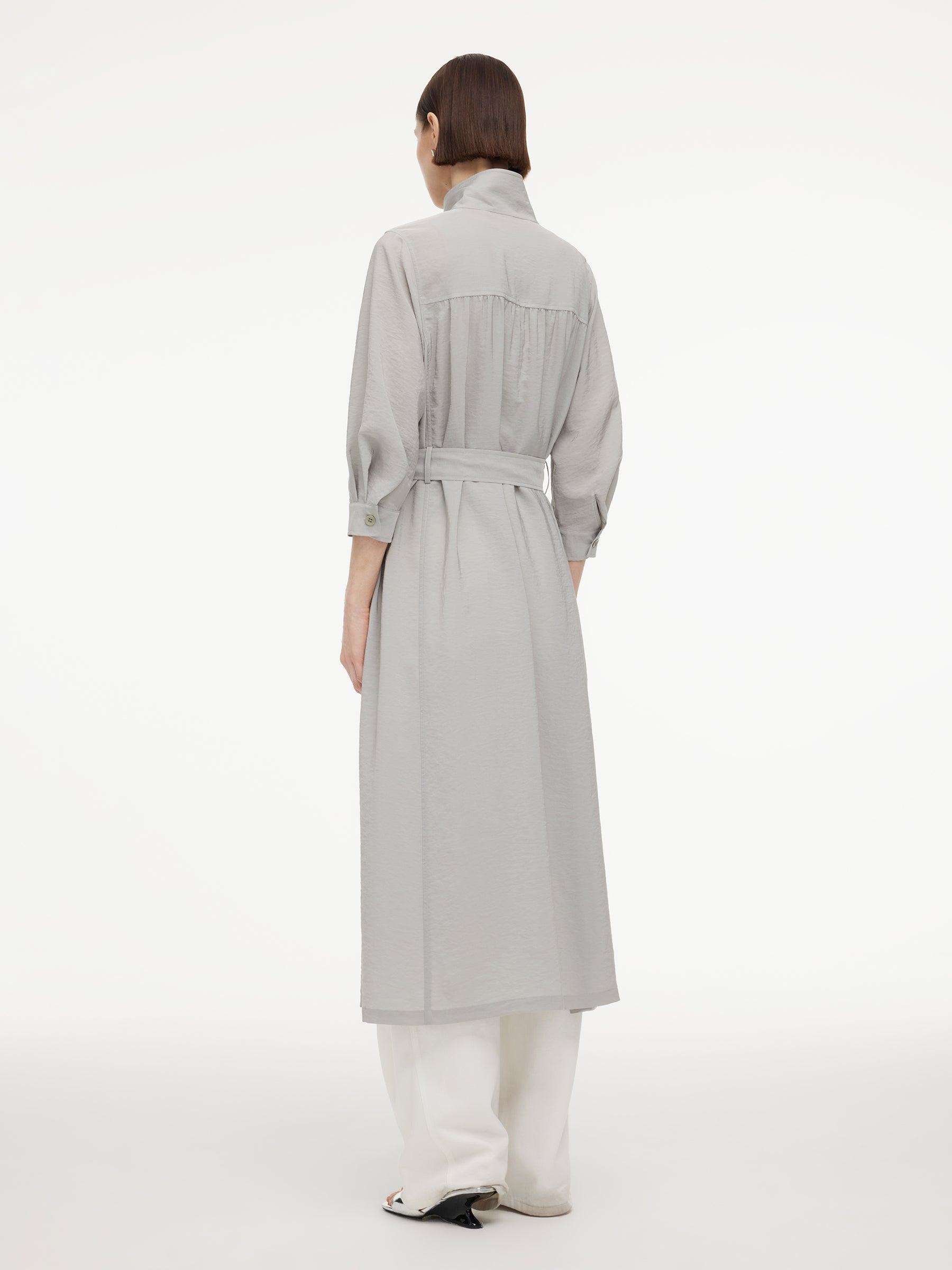 Triacetate Drape Trench