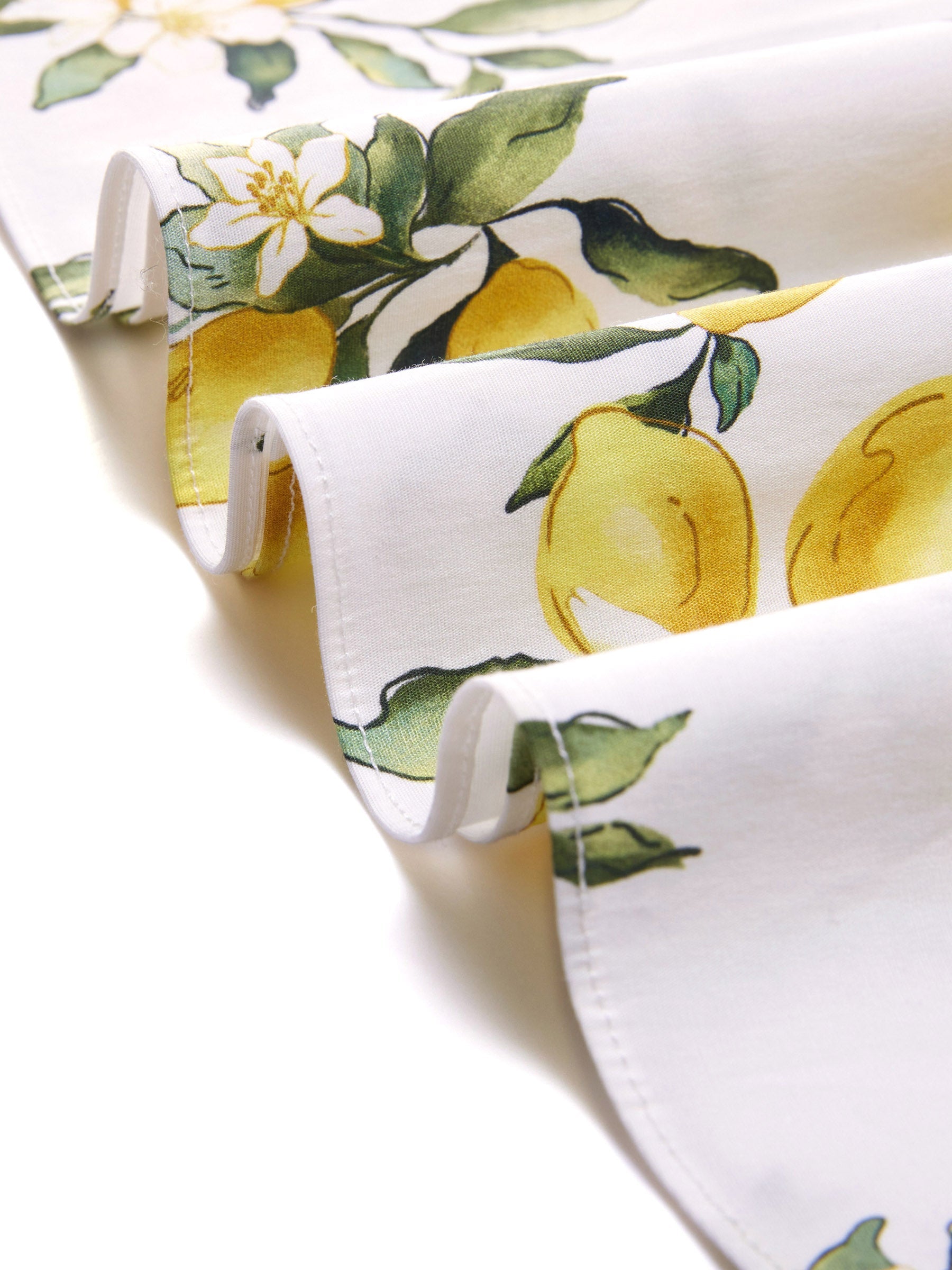 Lemon Print A-Line Skirt