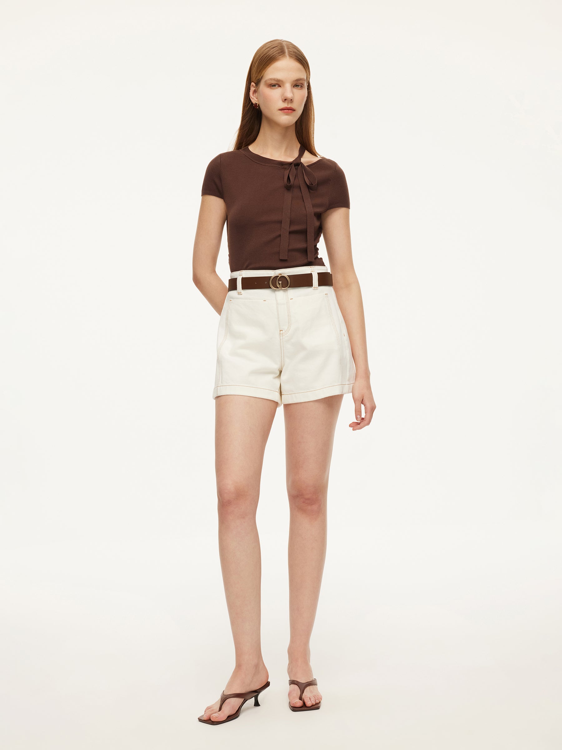 Waist Ruching with Ribbon