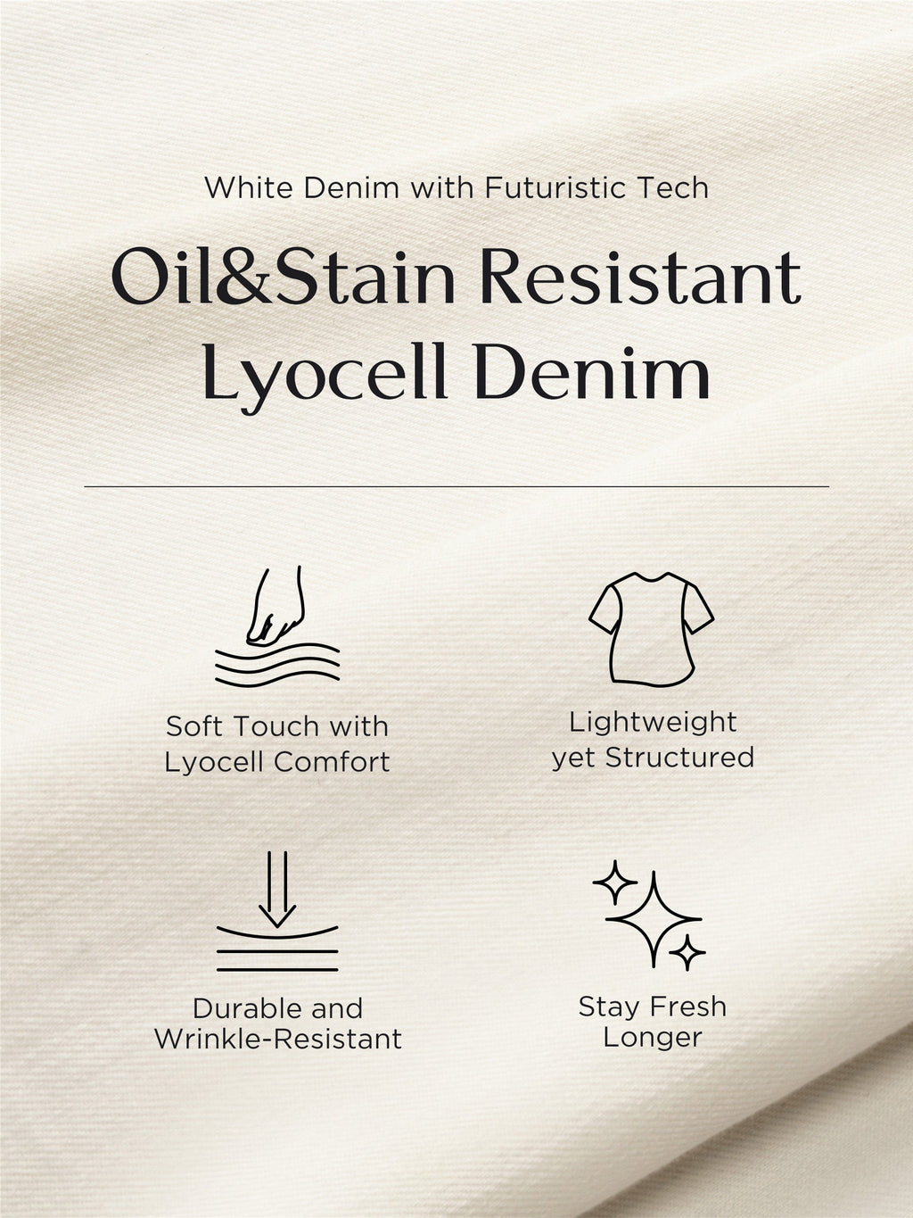Oil-Resistant Wide Leg Jeans