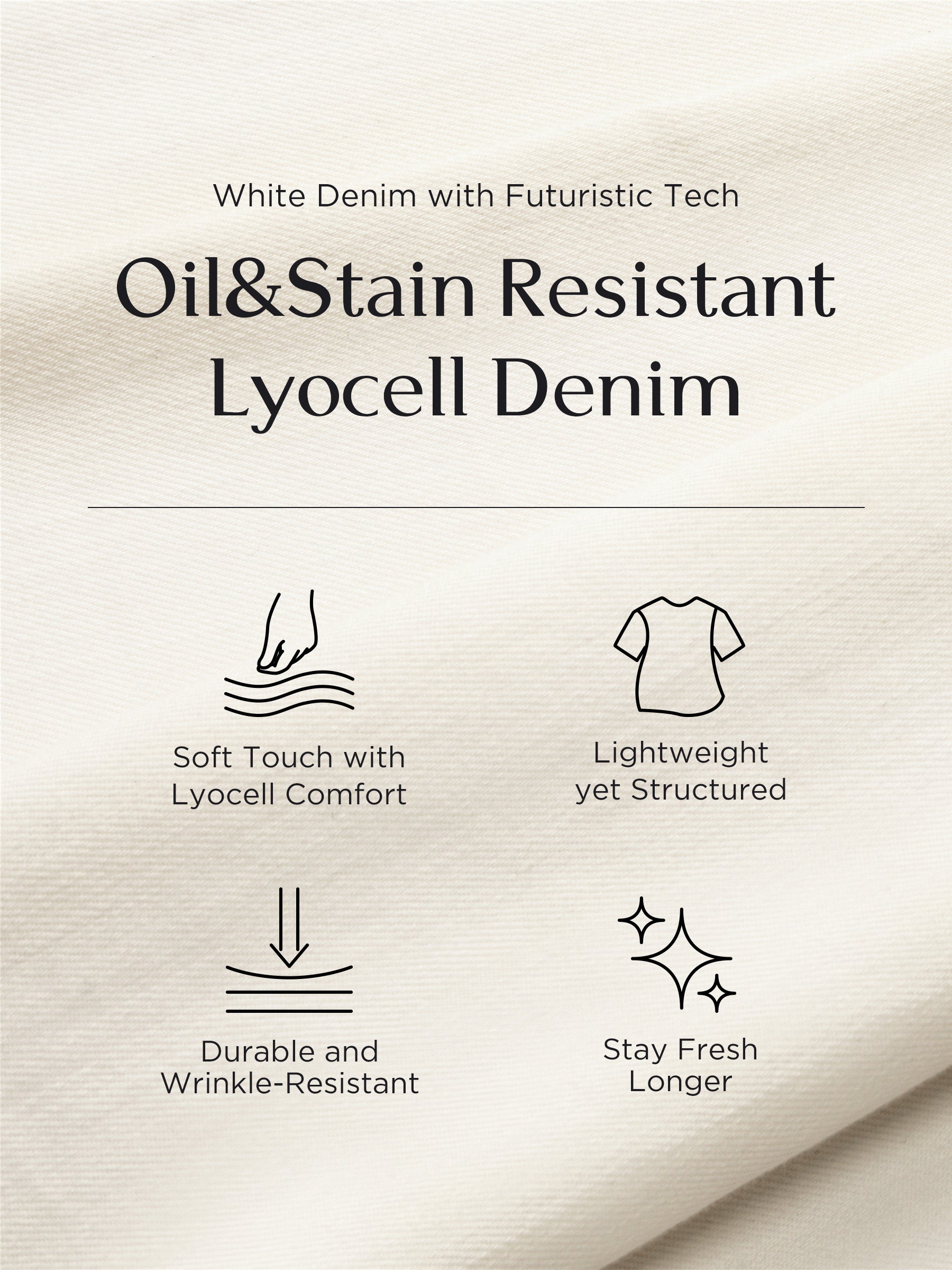 Oil-Resistant Wide Leg Jeans