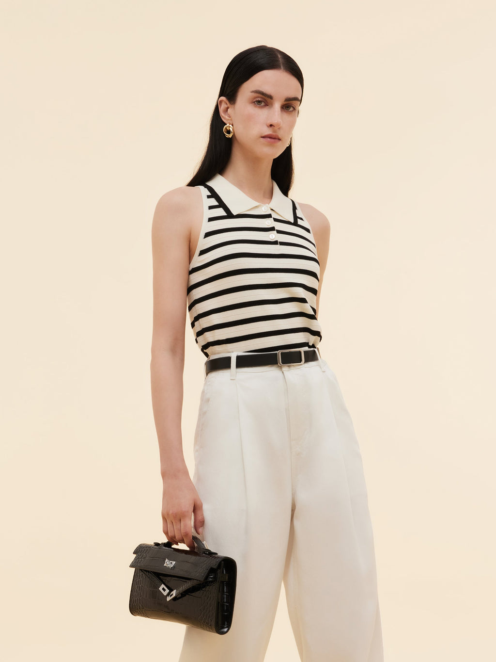 Tencel Stripe Knit Tank