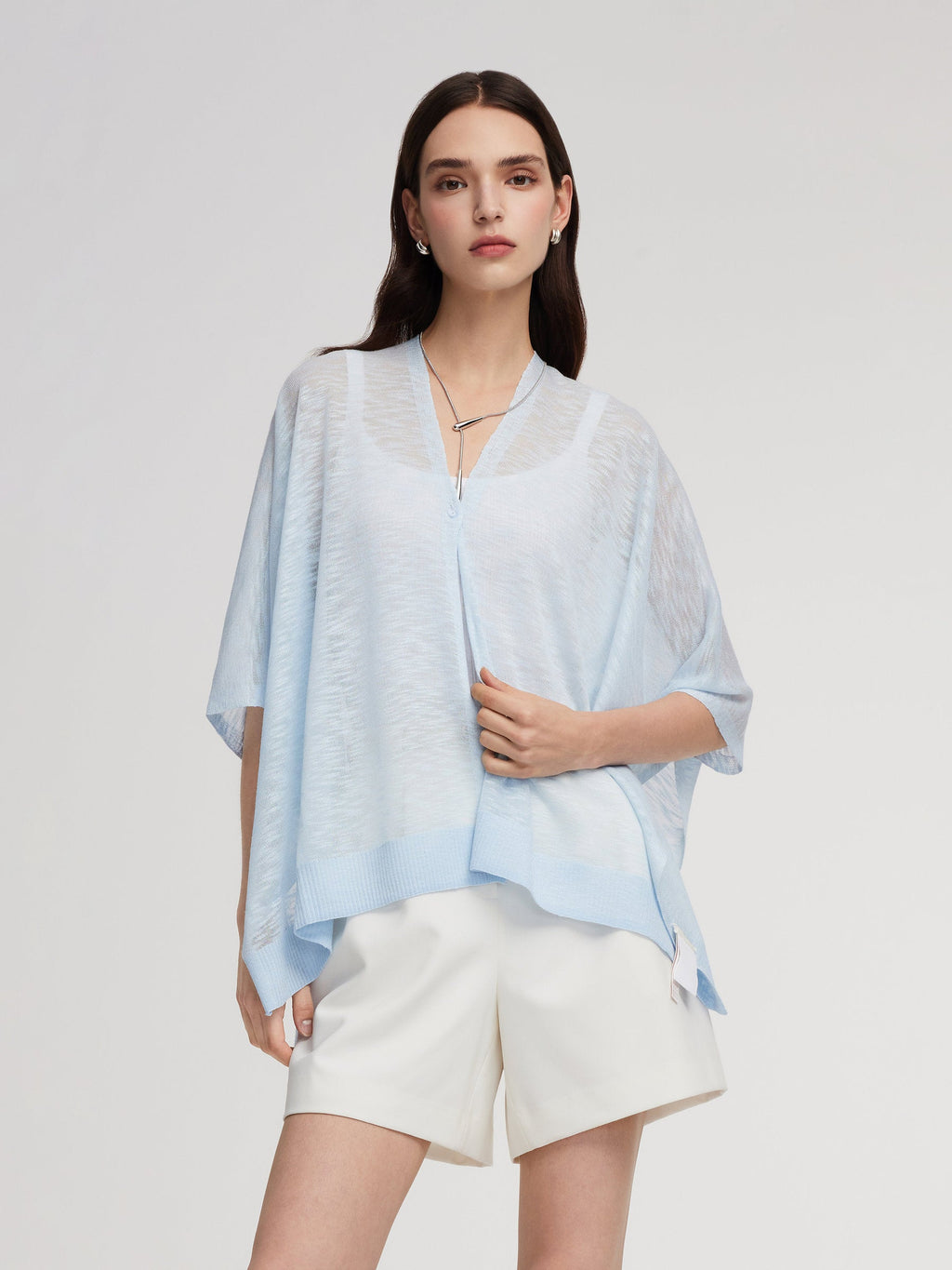Seamless Viscose Poncho