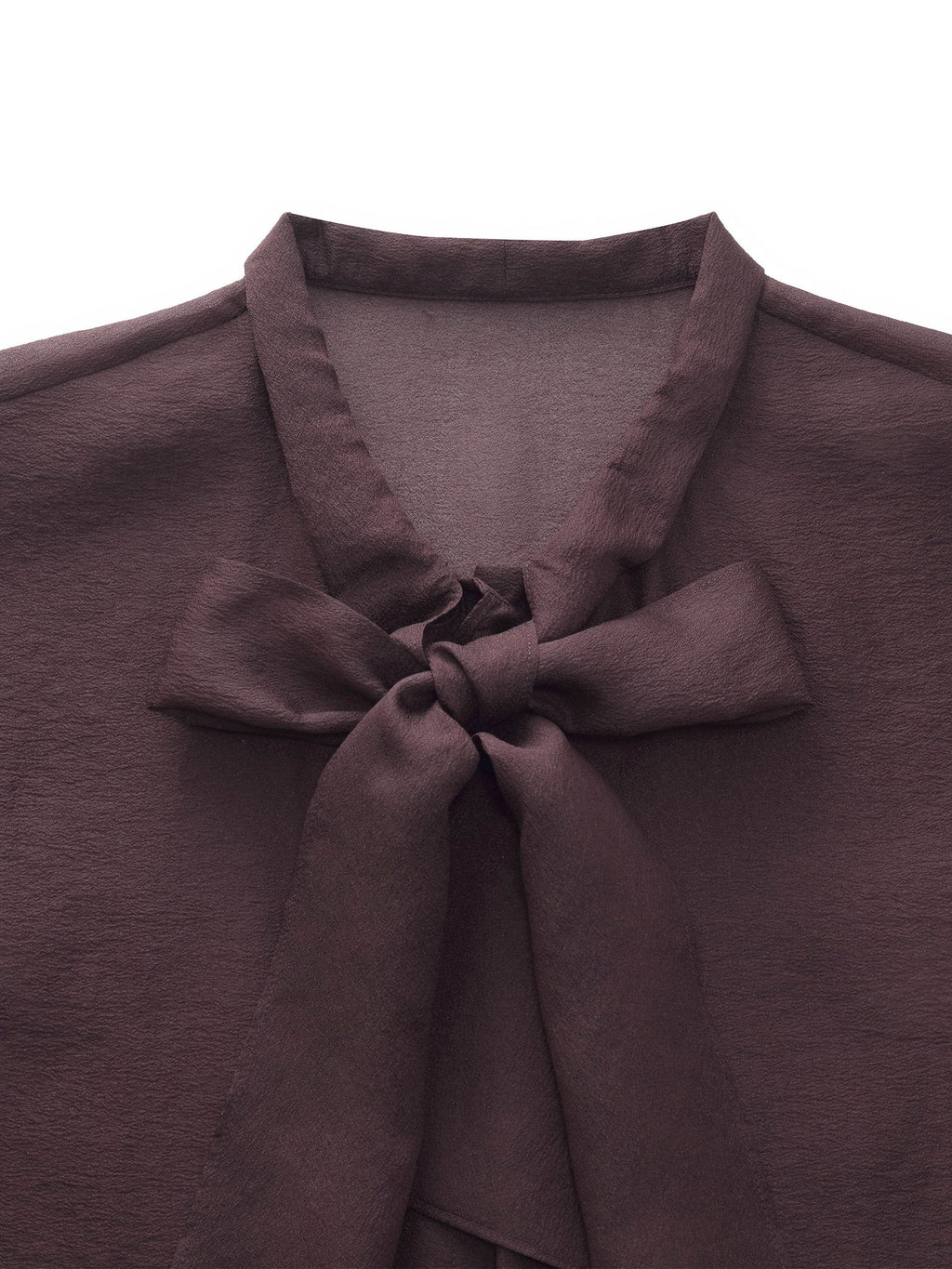 Tie-Front Bow Silk Top
