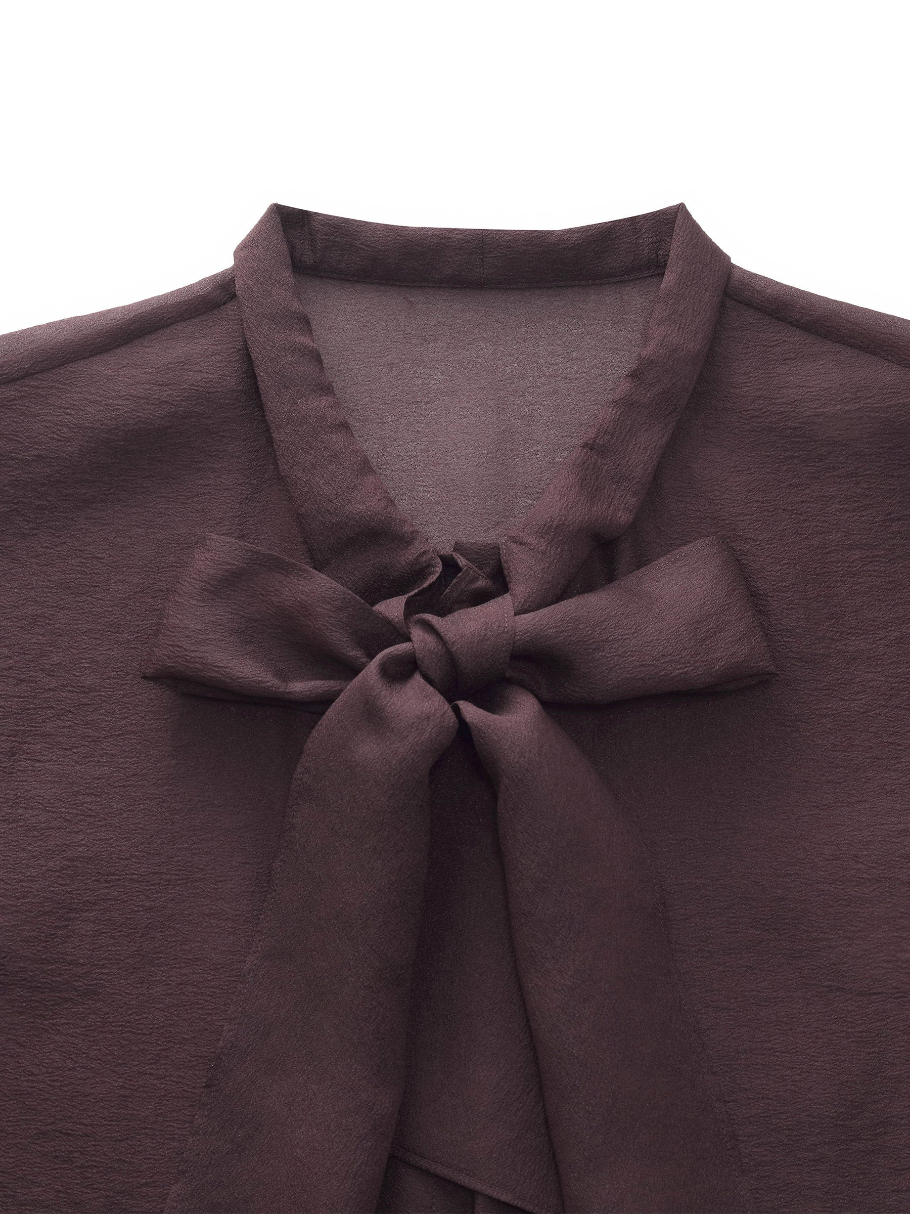 Tie-Front Bow Silk Top
