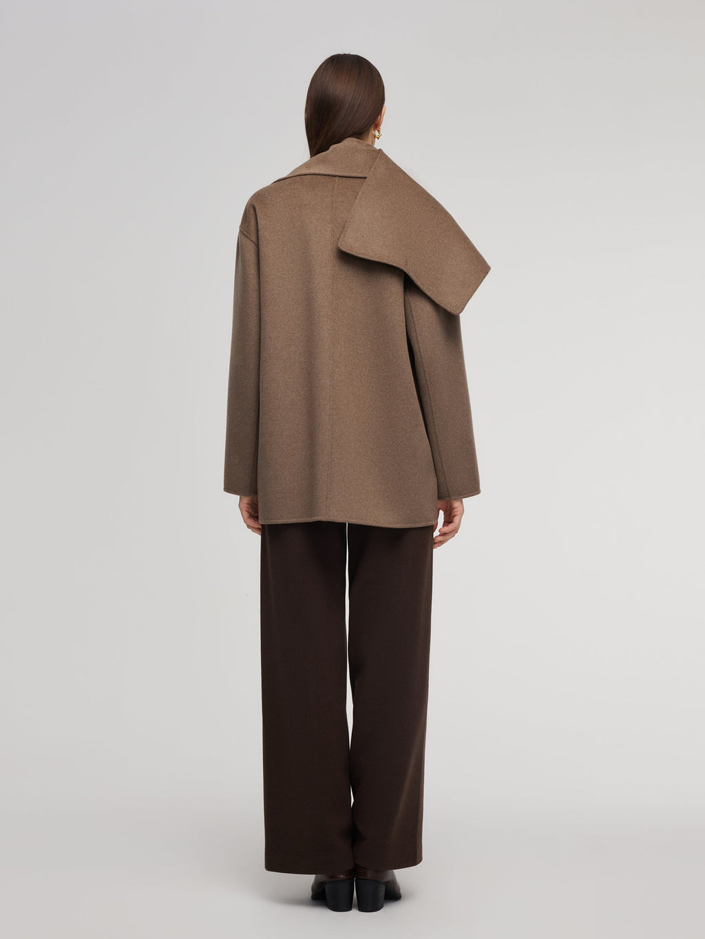 Scarf Collar H-Line Coat