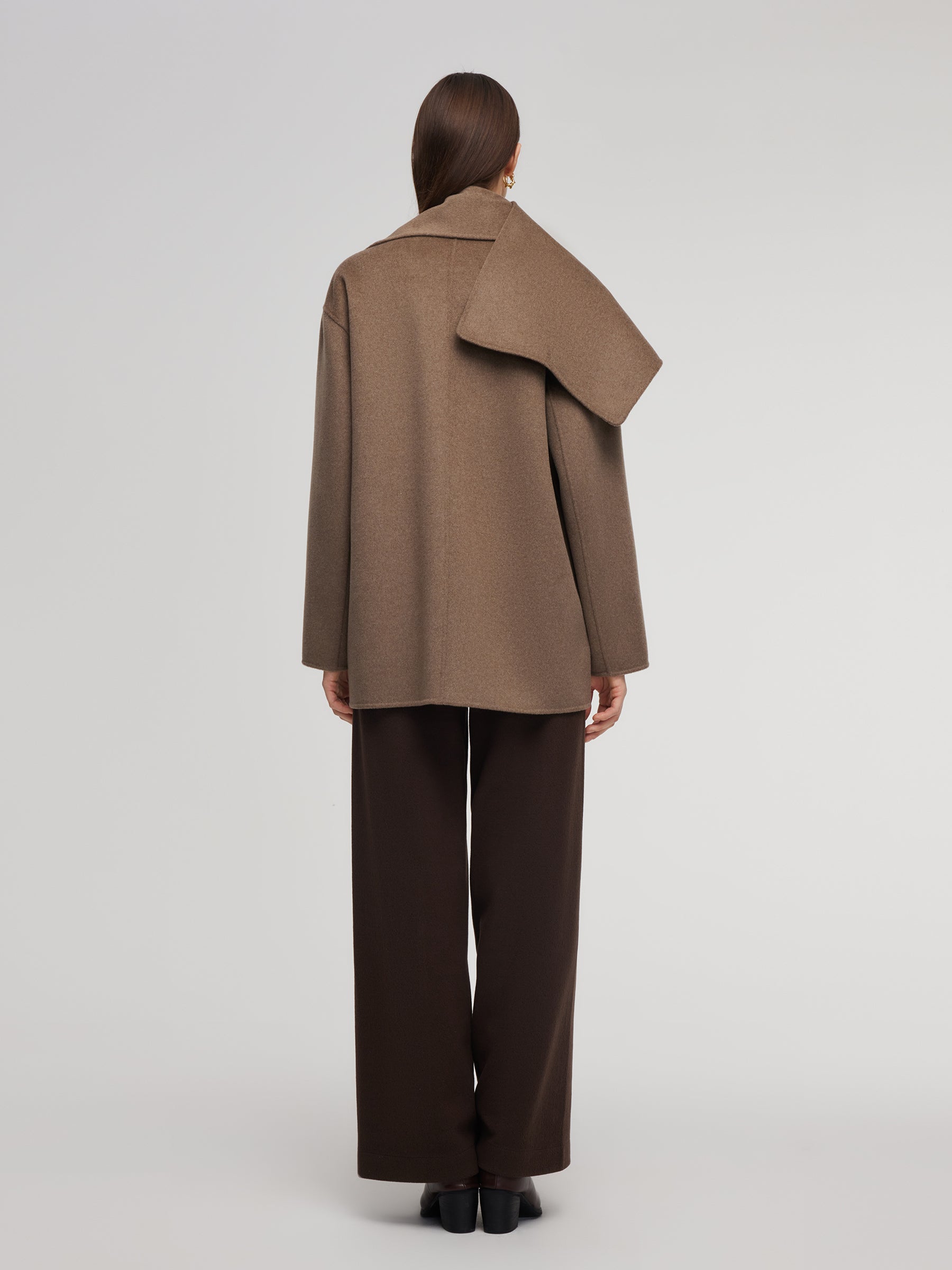 Scarf Collar H-Line Coat