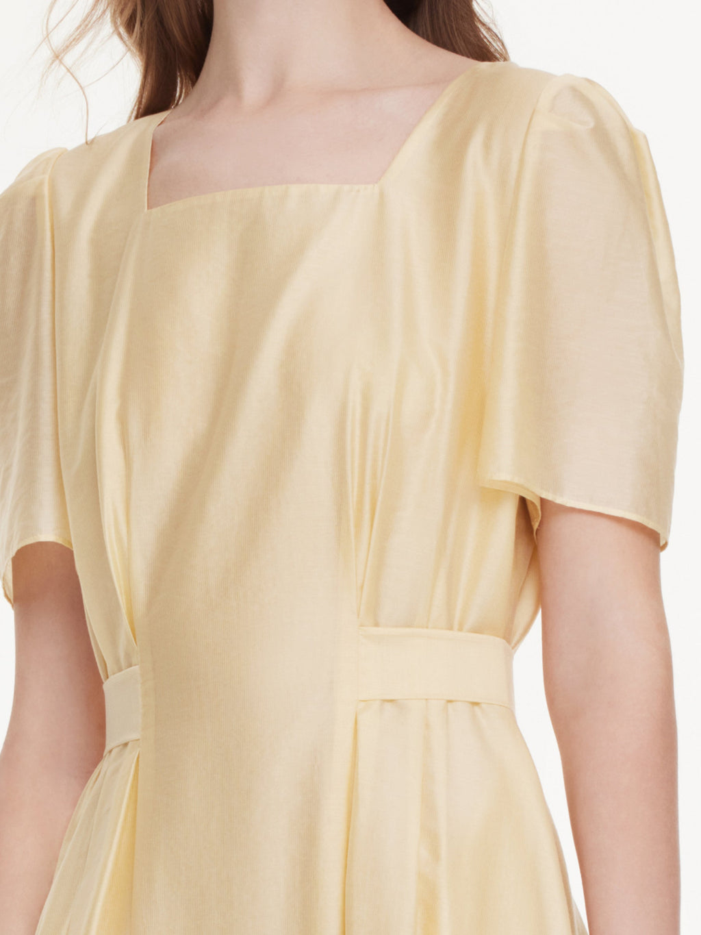 Square Neck Gathered Dress