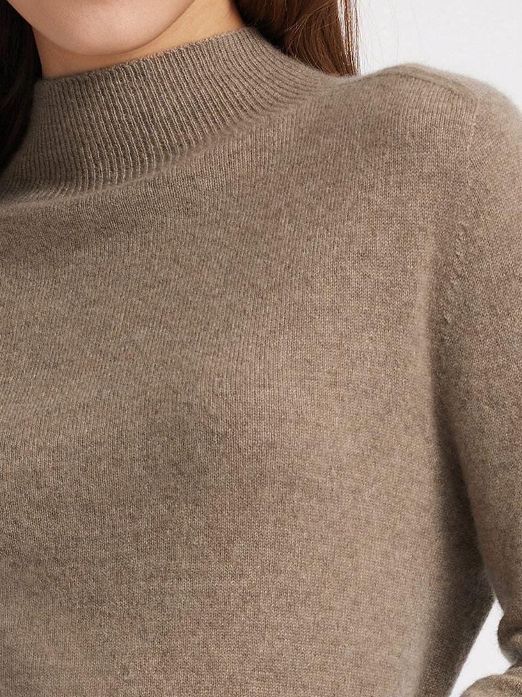 Cashmere Mock Neck Fit Sweater
