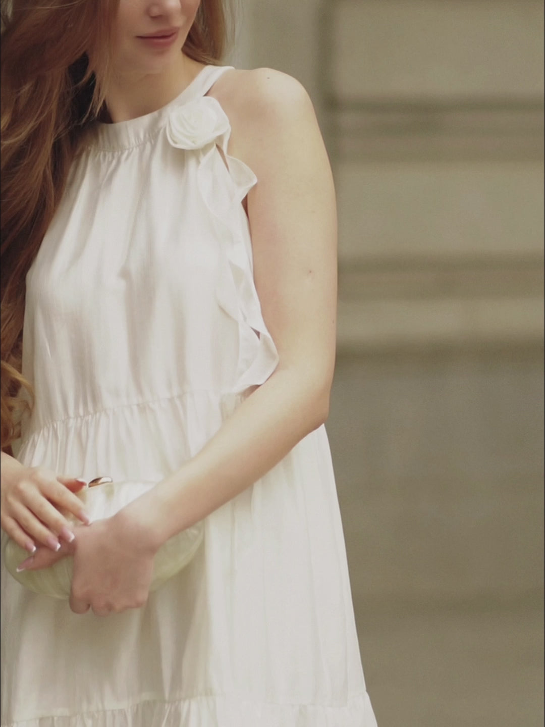 Tencel Halter Romantic Dress